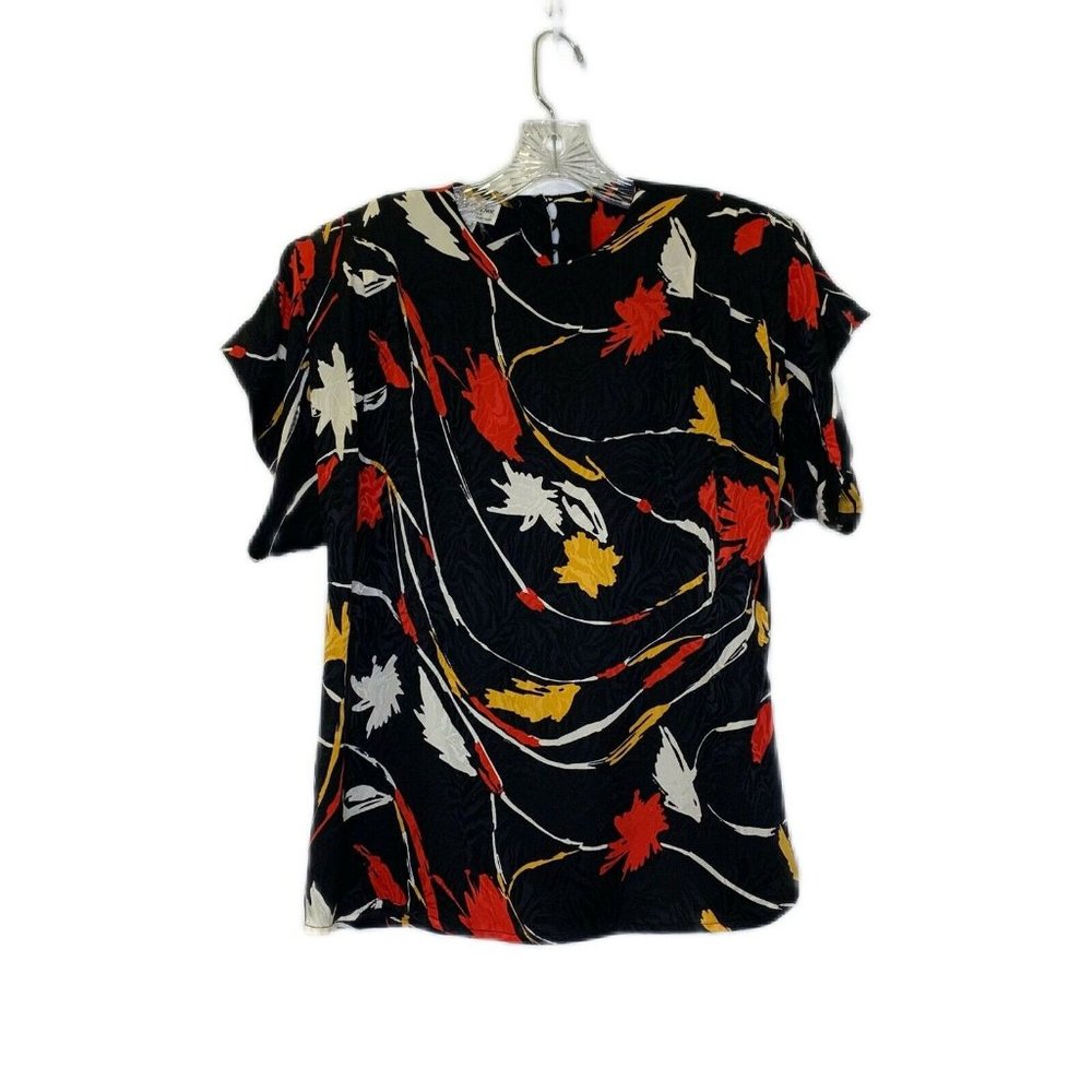 Christian Dior 80's Abstract Silk Blouse